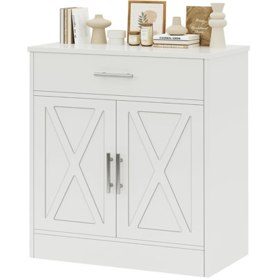 Sideboard Buffet With Storage, Modern Kitchen Storage Cabinet With 1 Drawer And 2 Doors, Wood Coffee Bar Buffet Table For Kitchen, Dining Room