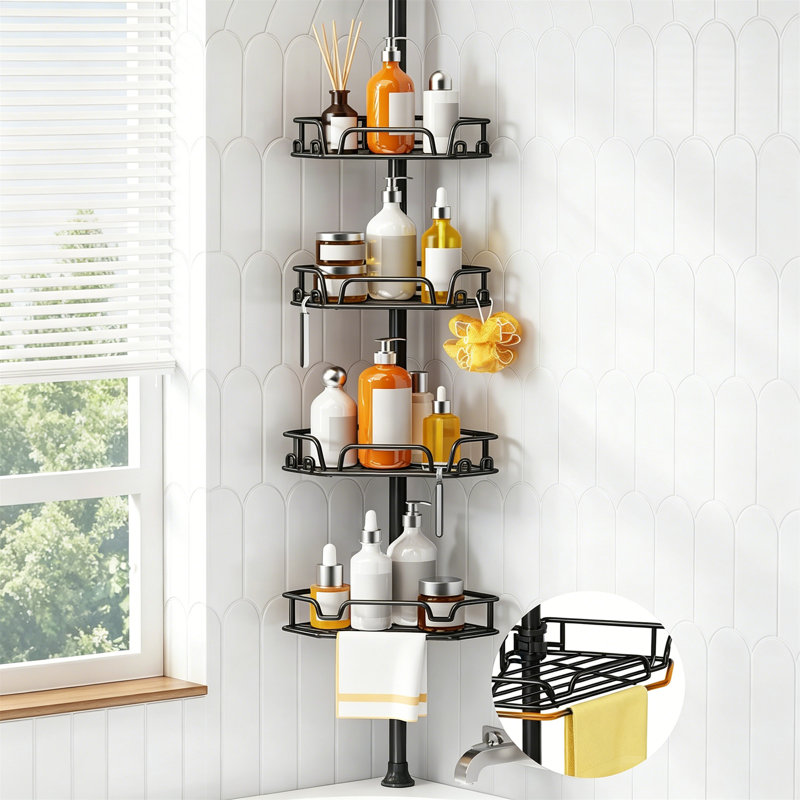 Suction Stainless Steel Shower Caddy