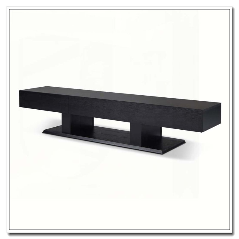 Meuble télé noir à 3 tiroirs