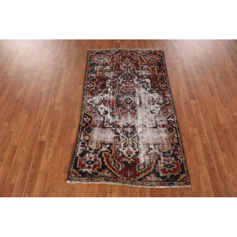 Tapis traditionnel en laine vieilli 3 x 6