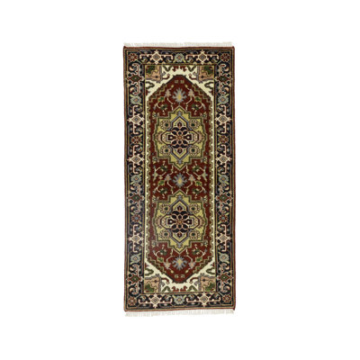 Fresnes Oriental Handmade Hand-Knotted Rectangle 2'6"" x 5'11"" Wool Area Rug in Blue -  Darby Home Co, FBB5FA5FAD0740858723DB67C90B3194