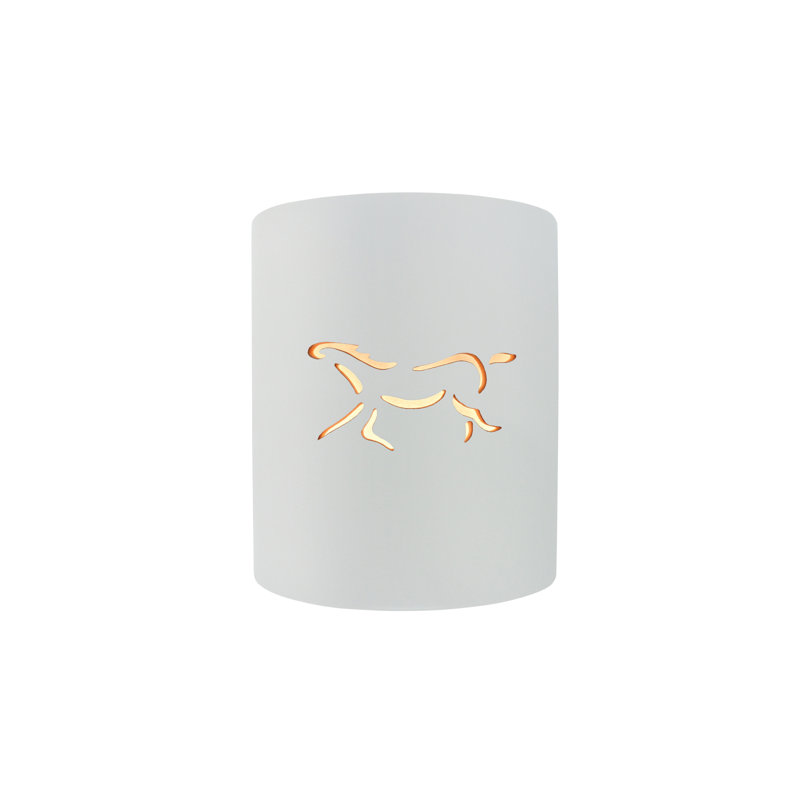 Sun Dagger Ceramic Wall Light, Gloss White, Horse