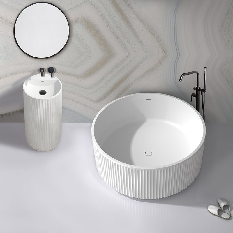 Flutti 17.68'' L Bathroom Sink, Matte White, One Centered Hole