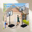 Support de basketball portatif pour enfants et adultes - Hauteur réglable de 4,7 à 10 pi, utilisation intérieure et extérieure