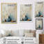 Bleu sarcelle jaune Mid Century Minimalist Oasis II - impression sur toile tendue