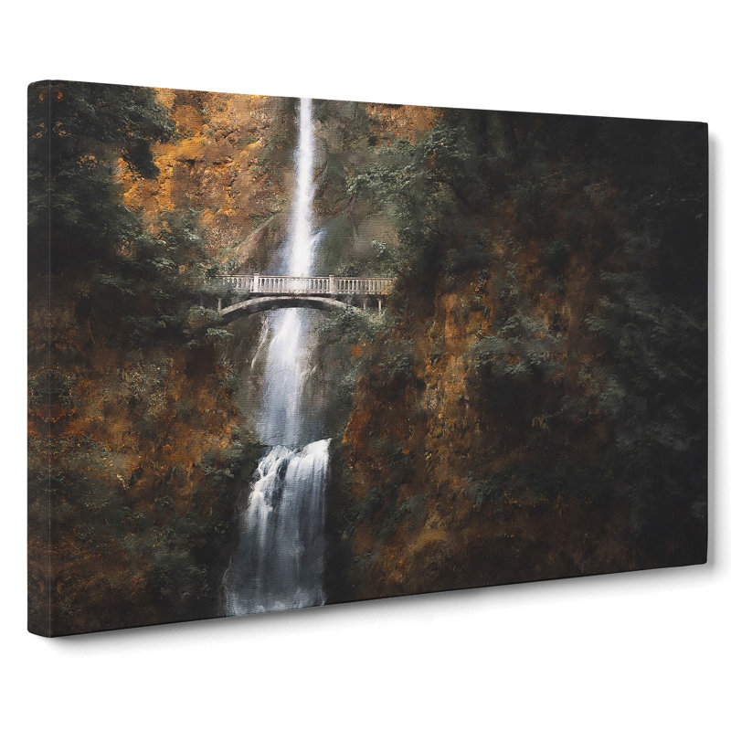 Multnomah Falls Waterfall Vol.3 - Wrapped Canvas, 35cm H x 50cm W x 3cm D