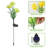 6-Pack 3-Head Solar Spider Lily Light - Yellow