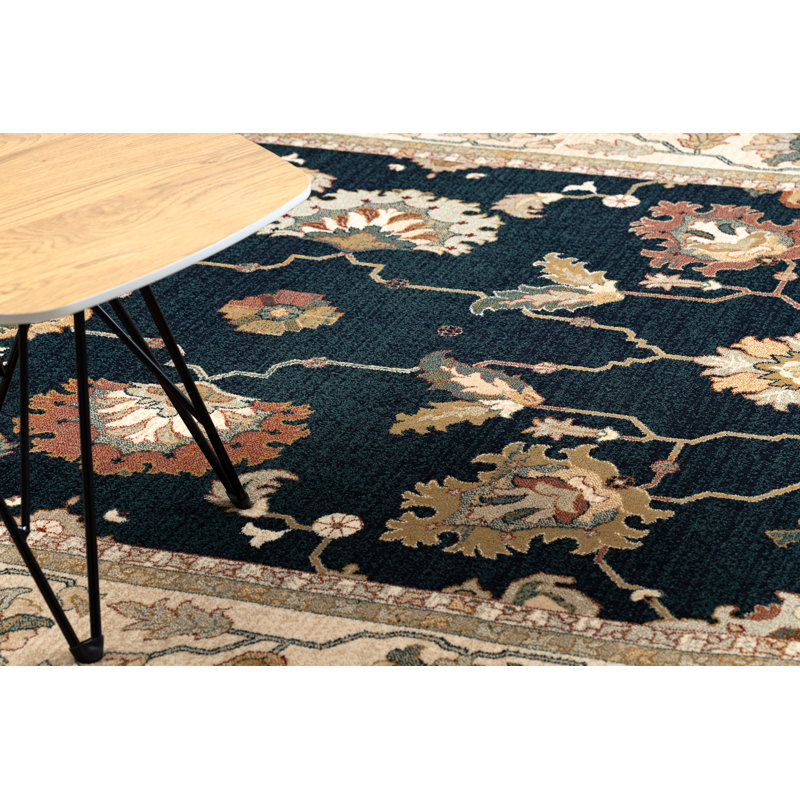 Dethomas Oriental Wool Area Rug, Rectangular 200 x 300cm, White/Blue