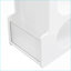 Table basse moderne en verre cannelé blanc avec roues verrouillables, peu encombrante pour le salon-306099635