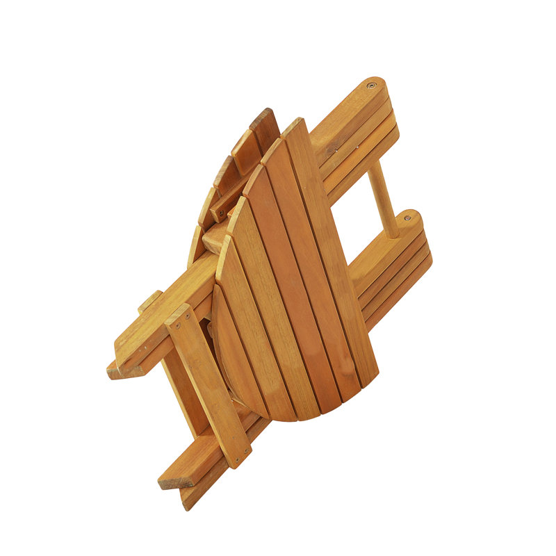 Aucune table d’appoint extérieure en bois d’acacia pliable et réglable