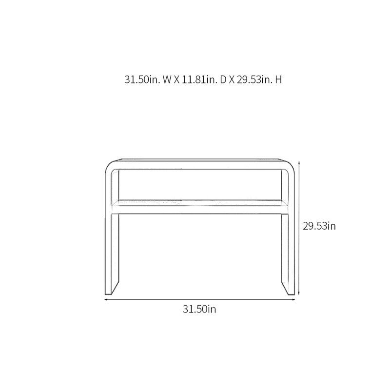Console Minimalist, H 29,53 po x l 31,5 po x P 11,81 po