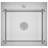vidaXL Kitchen Sink with Strainer, Stainless Steel Top-Mount Sink, Fast Drainage, Anti-Corrosion-85501567-85501568