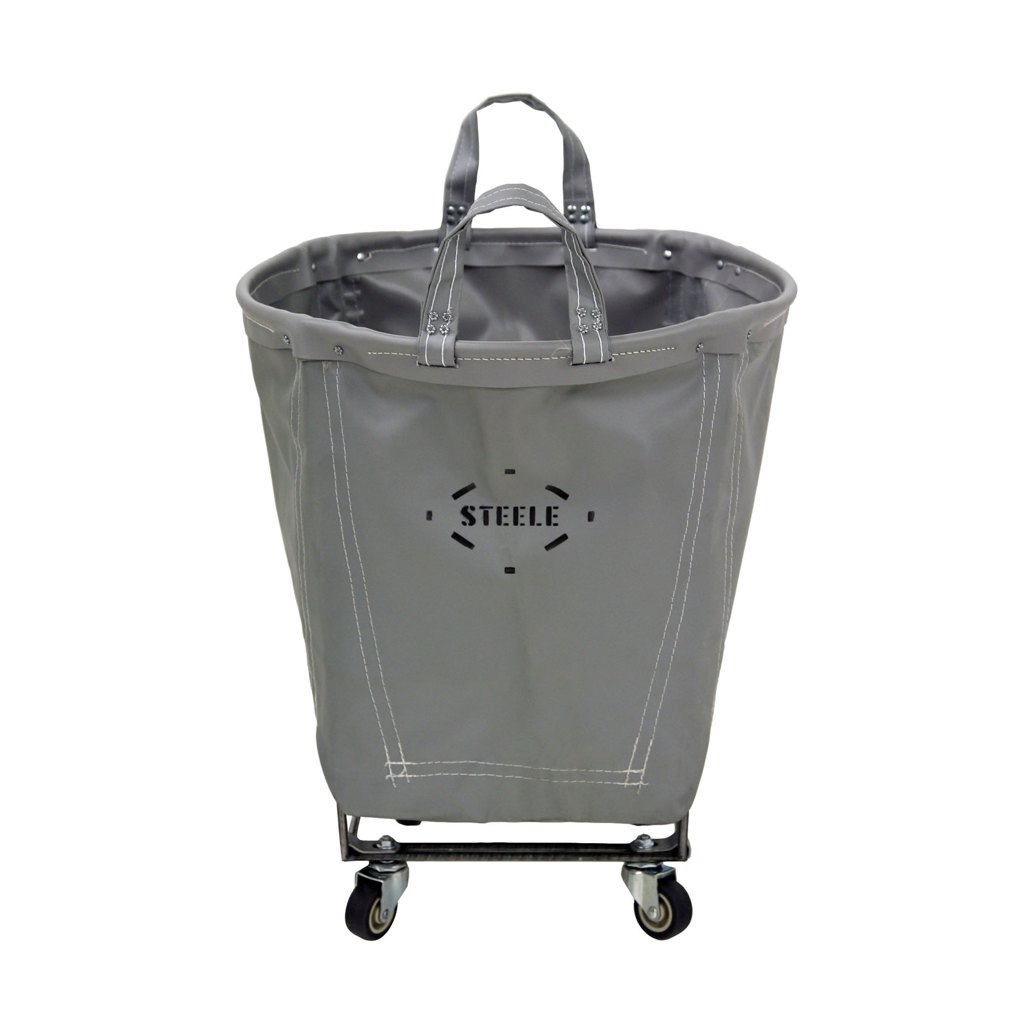 Canvas Round Carry Truck - 1.5 Bu, 2", Gray Vinyl with Gray Vinyl Rim