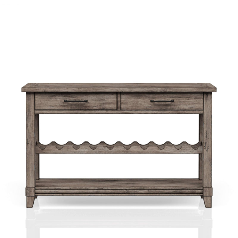 Console avec rangement pour bouteilles de vin et tiroirs de rangement