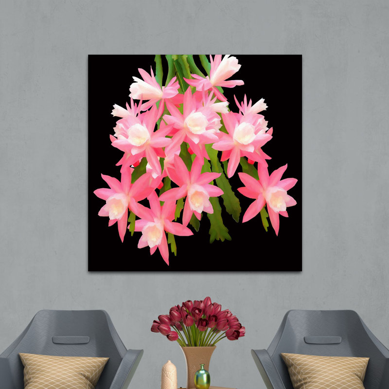 " Cactus Flowers 483 ", 36" H x 36" W x 1.5" D