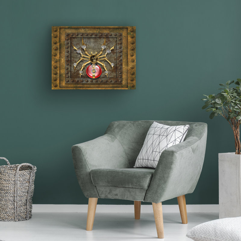 Impression sur toile Kruti Steampunk Spider par Tina Mitchell, H 24 po x l 24 po x P 2 po