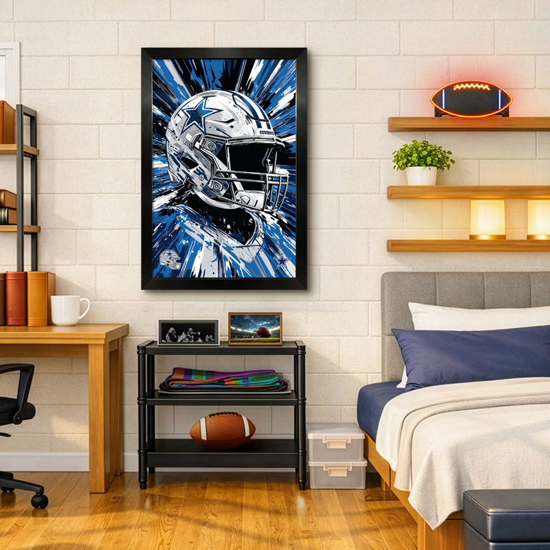 Casque Hyper des Dallas Cowboys (NFL) - Impression encadrée 27" x 39", NFL Dallas Cowboys