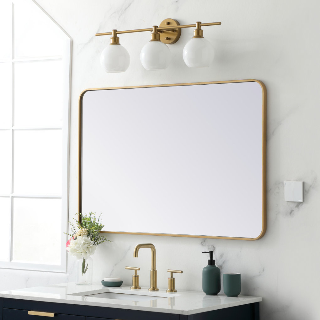 Sabine 36" Accent Mirror, Brass, 42'' H x 28'' W
