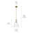15.25" 1-Light Cone Pendant with Clear Glass-246405442