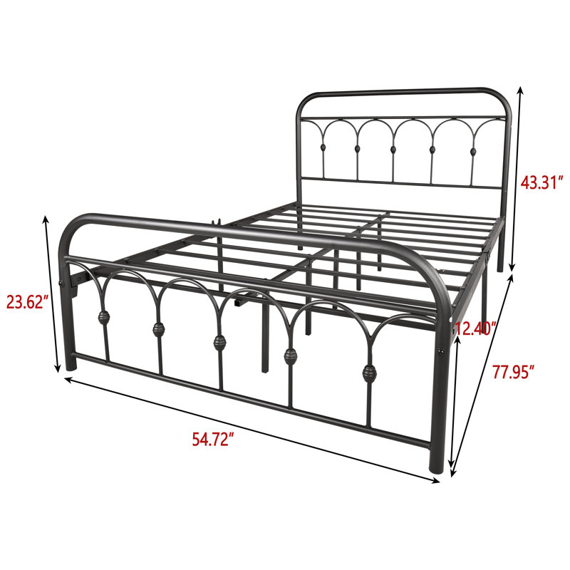 Darby Home Co Karole 43.31'' Steel Bed Frame & Reviews | Wayfair