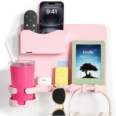 Tablette de chevet flottante rose