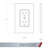 Single-Gang Wallplate Non-Metallic Decorator Cover One Grounded Duplex, White Smooth(Pack Of 5)