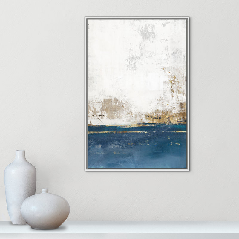 Golden Horizon I - reproduction de portrait par Casa Fine Arts, Blanc, H 37,5 po x l 25,5 po