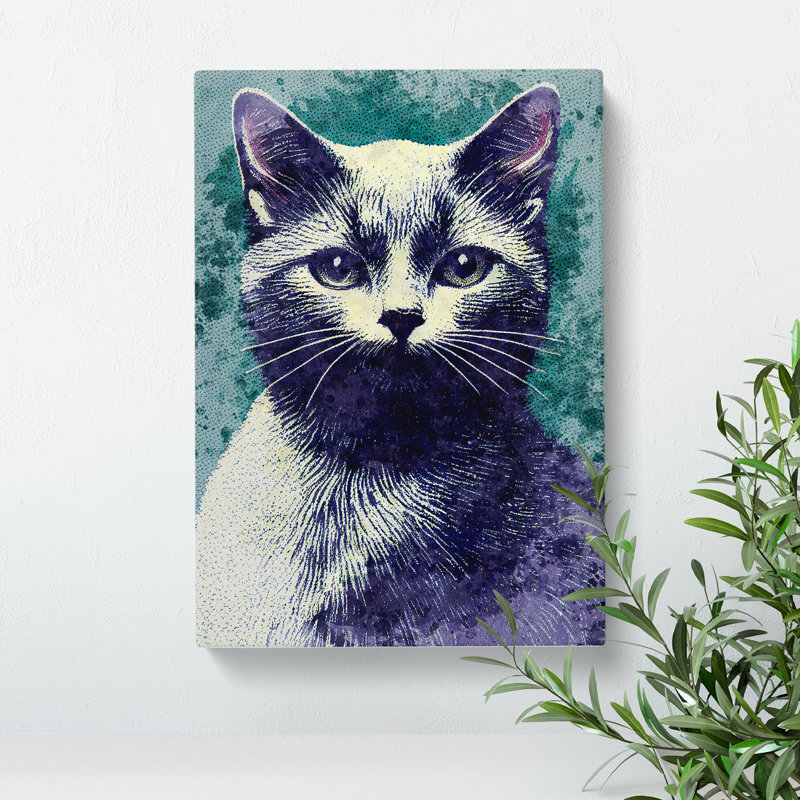 Pretty Cat - Wrapped Canvas, 76cm H x 50cm W