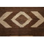 Tapis brun / beige en laine tissé à la main