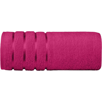 Elegant Comfort 100% Turkish Cotton 4 Lines Viscose Stripe Jumbo Bath Towel - Hotel Spa Quality Extra Large 35 X 70 Inch Bath Towel Ultra Soft