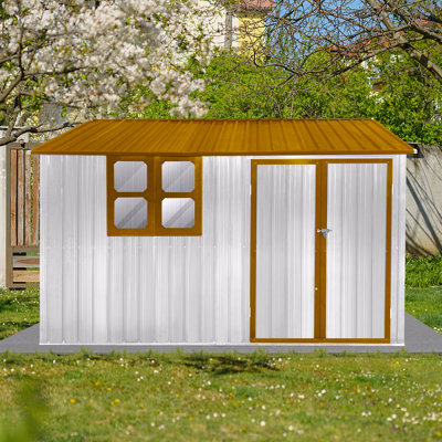 Metal Garden Sheds 10Ftx8ft Outdoor Storage Sheds With Window