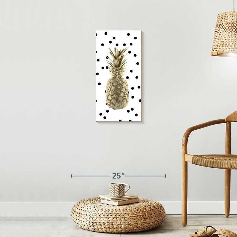 " Pineapple Dots " by Enchanté Designs, 12" H x 24" W x 1.25" D