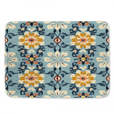 Tapis de bain floral