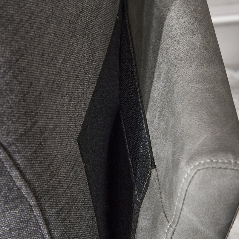 Fauteuil l 24,8 po Riner, Mélange de lin gris clair