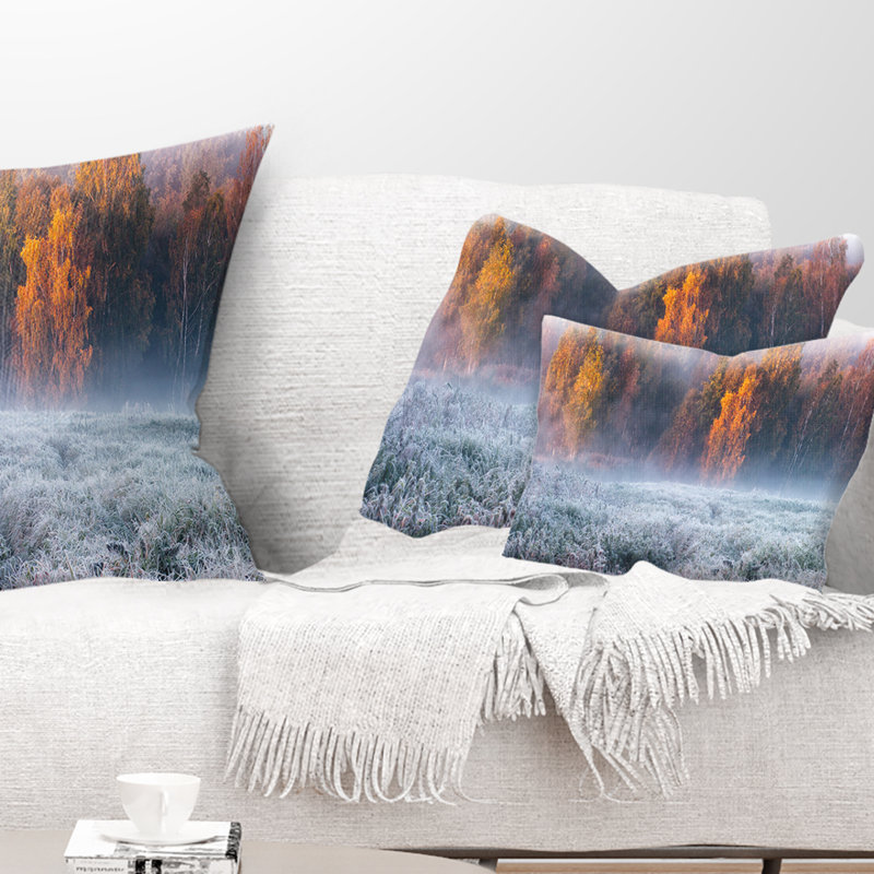 Coussin réversible Landscape, Rectangle 12"H x 20"W, Lumbar Pillow