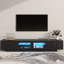 Meuble télé avec console en verre trempé cannelé-269248797