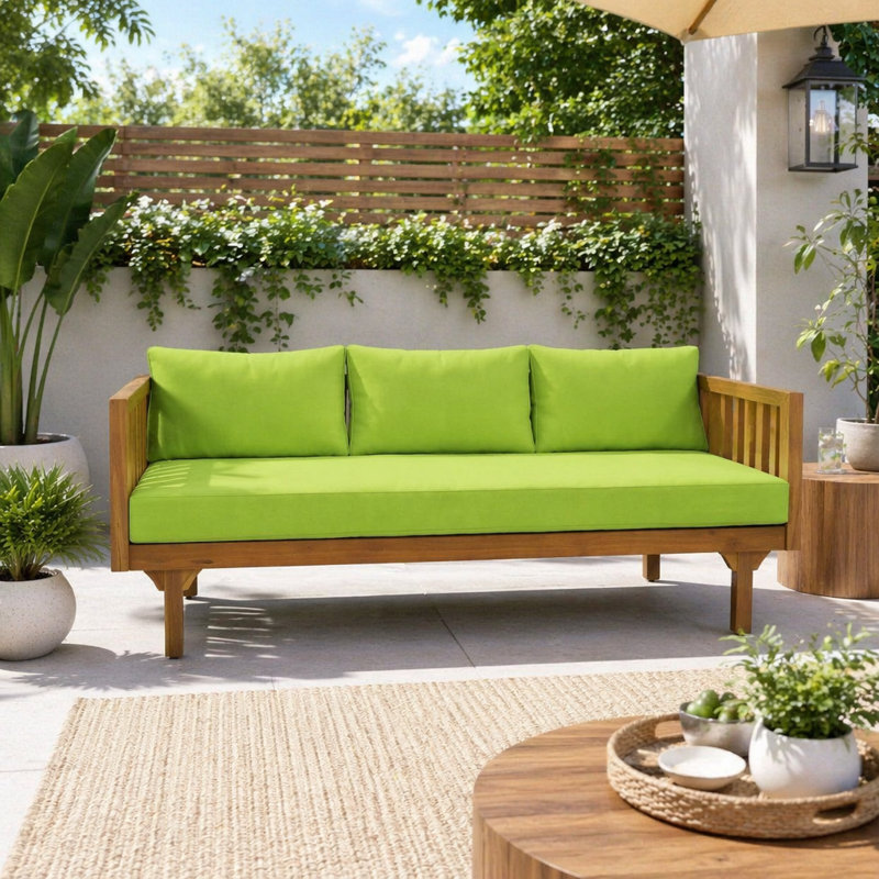 Canapé de patio 3 places, Vert