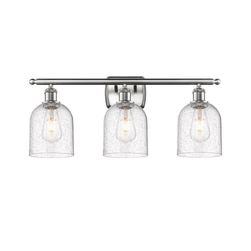 Anacaren 3 - Light Dimmable Vanity Light, Brushed Satin Nickel, Seedy