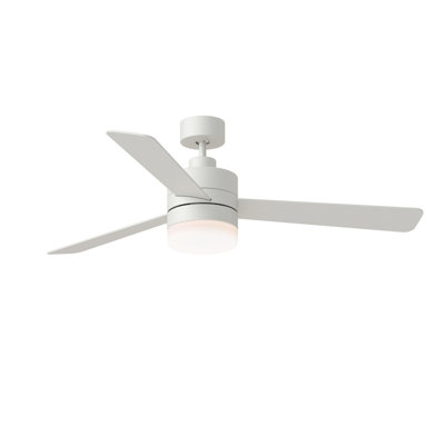 Ventilateur de plafond standard à 3 pales Adna avec commande murale et ensemble d'éclairage inclus
