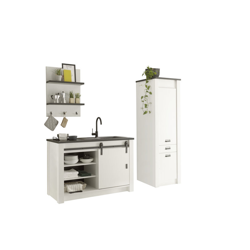 201cm Kitchen Pantry, White
