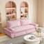 Grand canapé-lit escamotable de 73,2 po, canapé-lit convertible 3 en 1, causeuse en velours multifonctionnel, rose-129442209