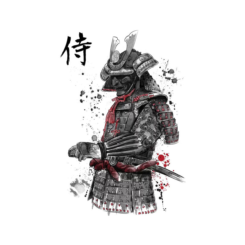 «Samurai Sumi-E» par Antonio Camarena, impression sur toile tendue, H 18 po x l 12 po x 1,5 po