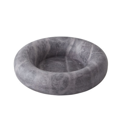 Alabaster Ring Bowl-Grey-Tall