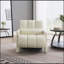 Fauteuil d'appoint rembourré moderne et confortable avec tissu en lin doux et coussin pour le salon et la chambre à coucher-250562182