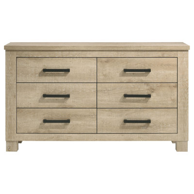 Brewington 6-drawer Bedroom Dresser Weathered Oak