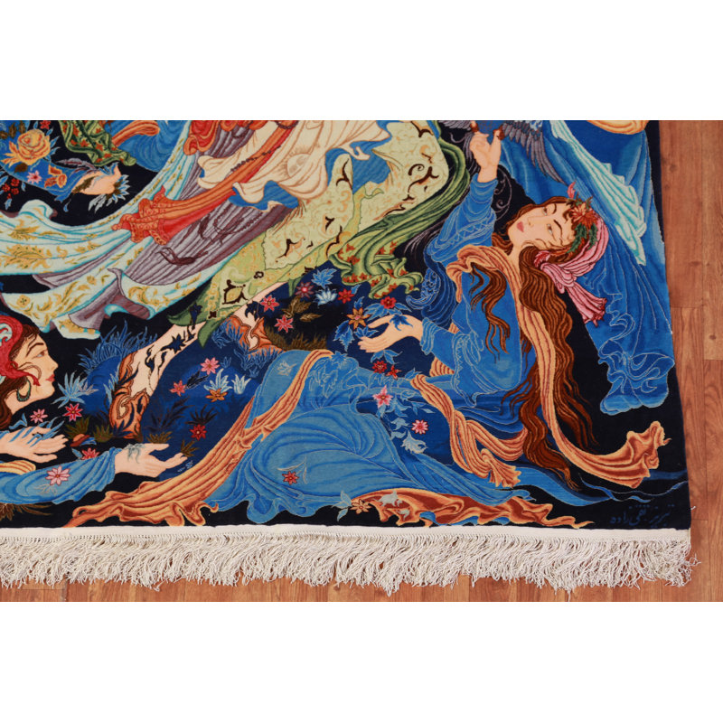 Tapis traditionnel en laine et soie Cork 5 x 7