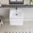 30" Floating Bathroom Vanity Modern Wall-Mounted Single Vanity with Integrated Resin Top, 2 Soft Close Drawers, Full Assembly