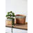 Planter, Set of 2 Rectangular Basket Planters with Geometric Trim