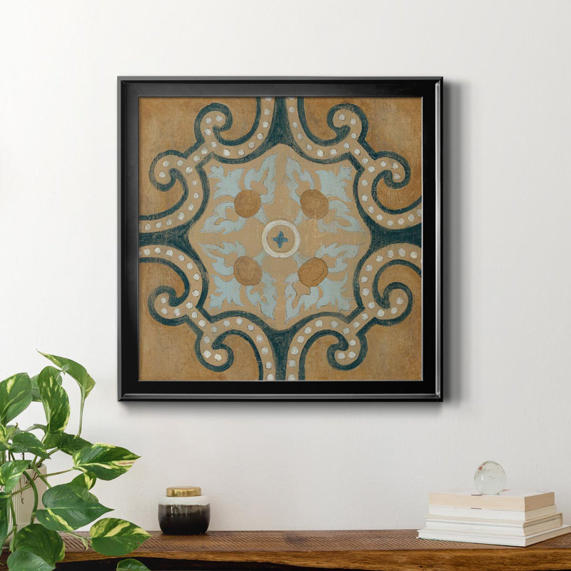 Villa Umbra II - peinture sur toile encadrée, H 17,5 po x l 17,5 po x P 1,5 po, Noir