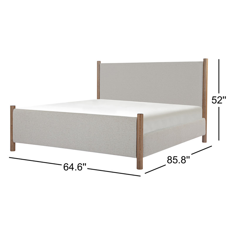 Warren Queen Bed Beige, Queen